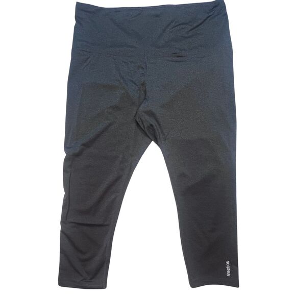 Reebok Leggings Womens XL Gray Cropped Athletic Workout Athleisure Sportswear - Picture 12 of 16